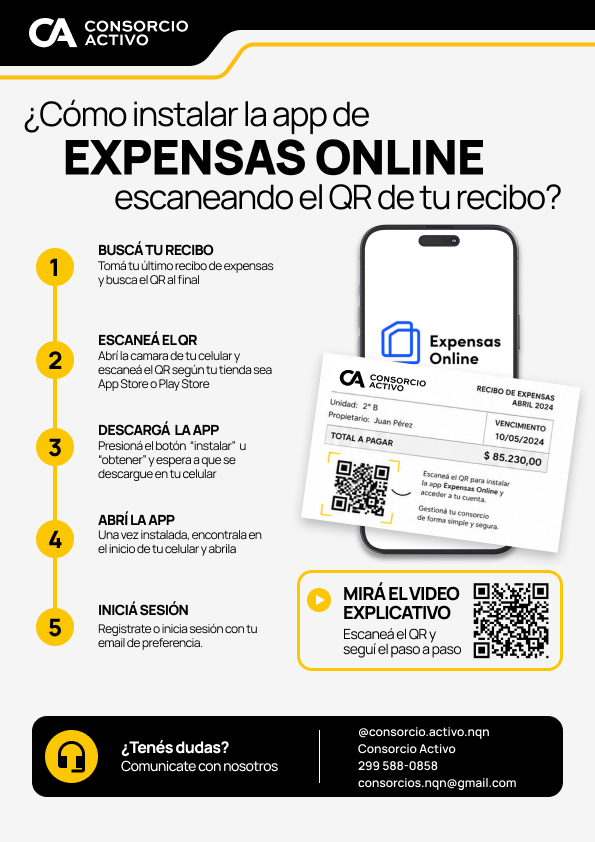 Instructivo para instalar desde recibo